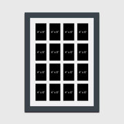 Large Multi Photo Picture Frame Holds 16 4x6 Photos in a 40mm Dark Grey Frame - Multi Photo Frames